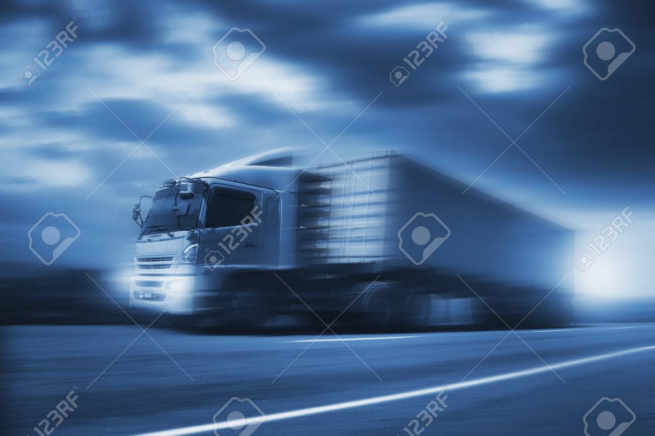 Truck run on road, transportation logistic concept - 94969417 Truck run on road, transportation logistic concept - 94969417