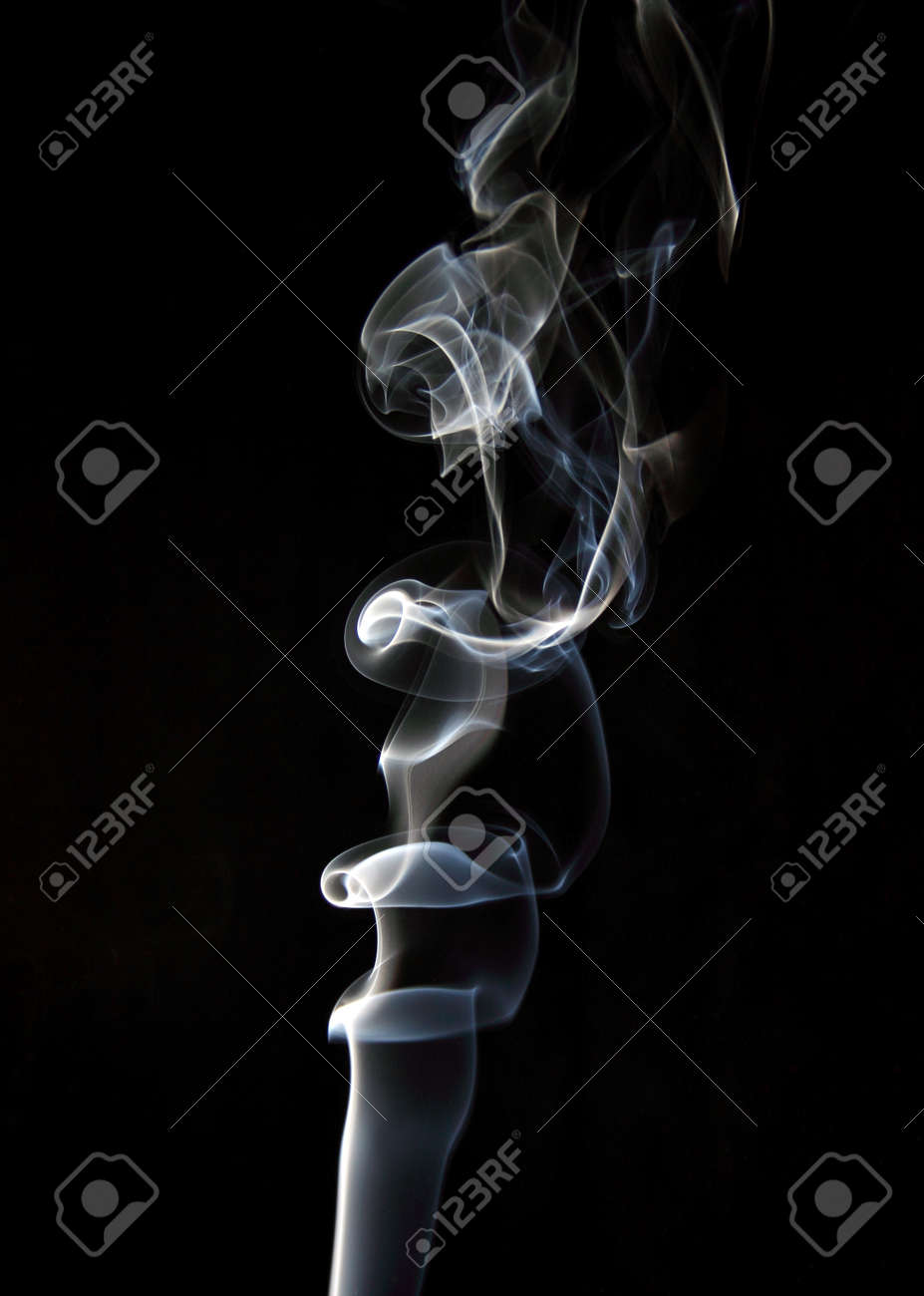 Abstract Spots And Figures Formed By Smoke, Black Background Stock Photo, Picture And Royalty Free Image. Image 17836493.