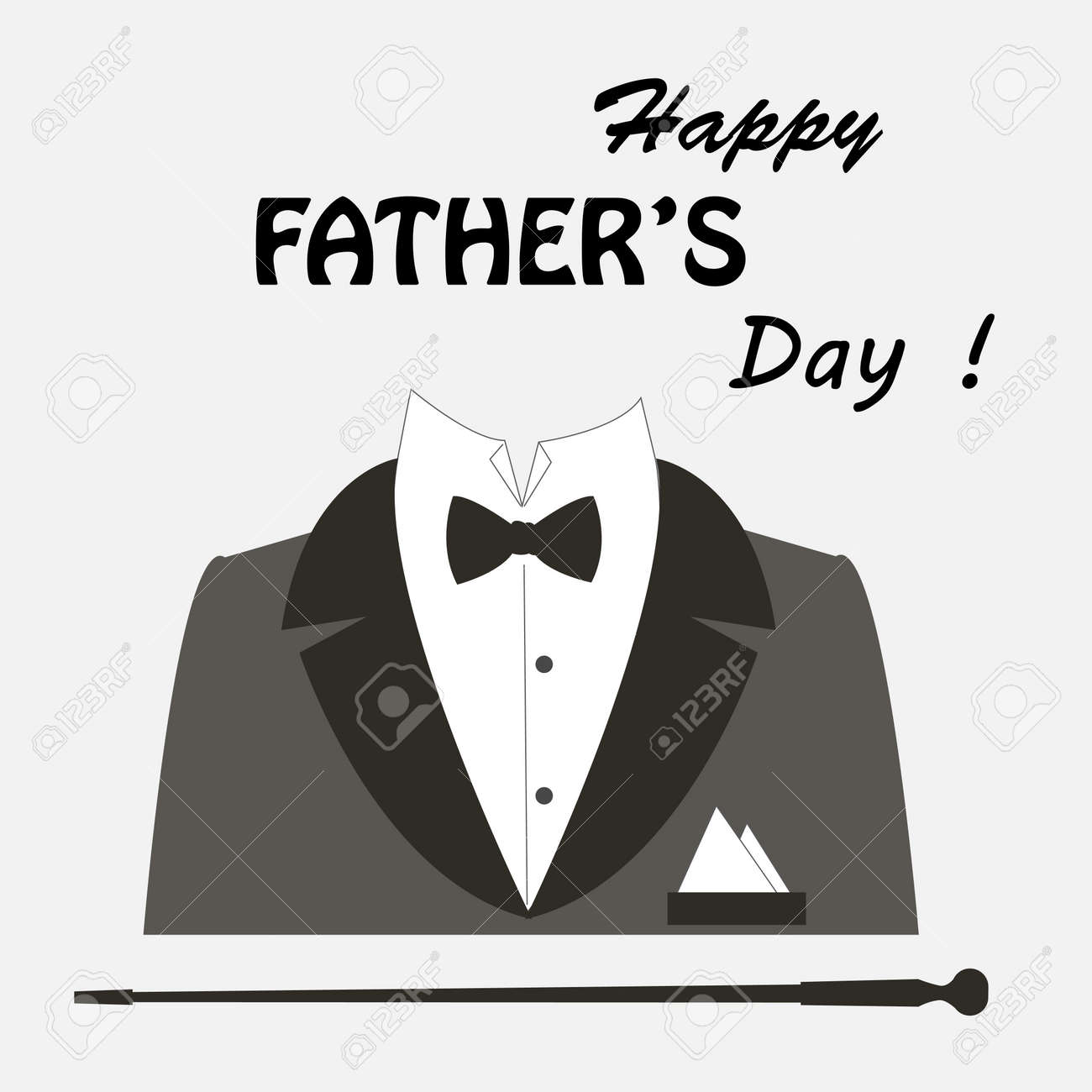 エレガントな男のスーツとテキストの幸せな父の日レトロなベクトル イラストのイラスト素材 ベクタ Image 17971716
