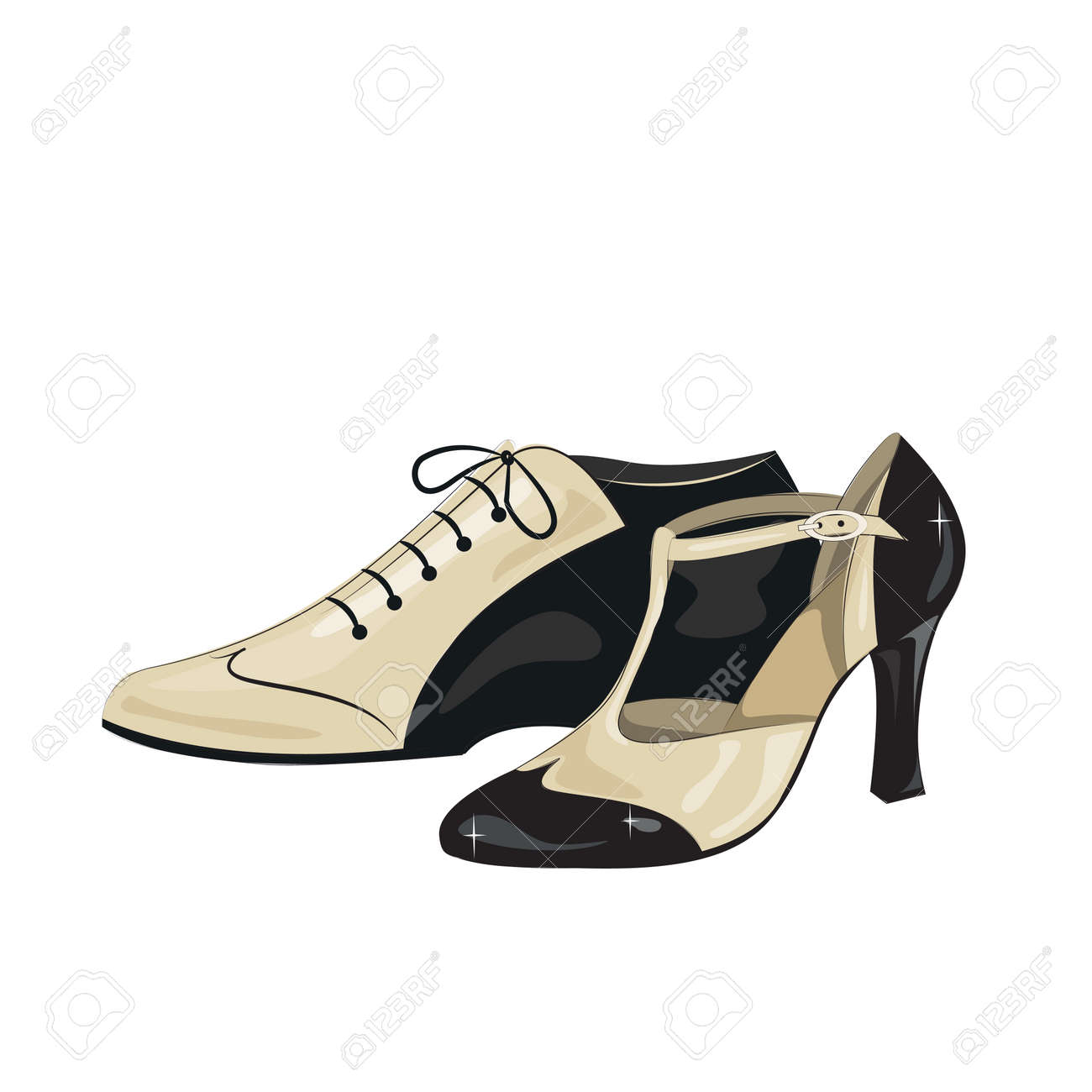 dancing shoes vector