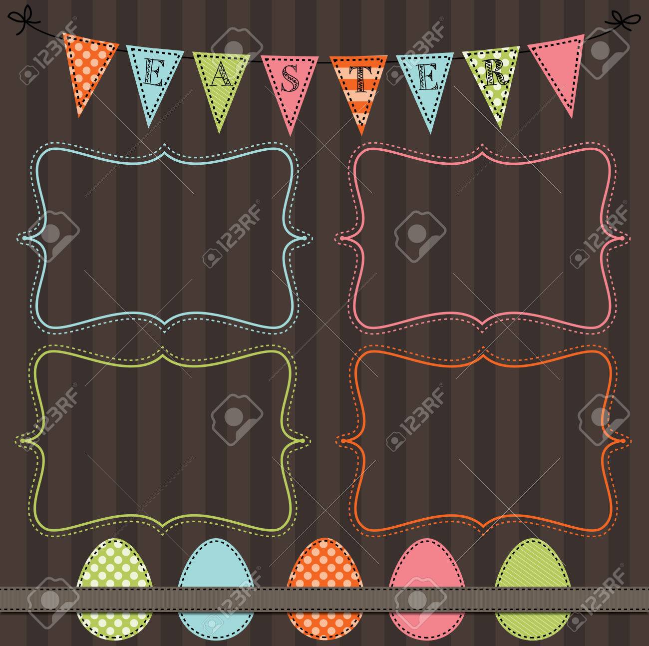 easter design template with four 4x6 frames for your events
