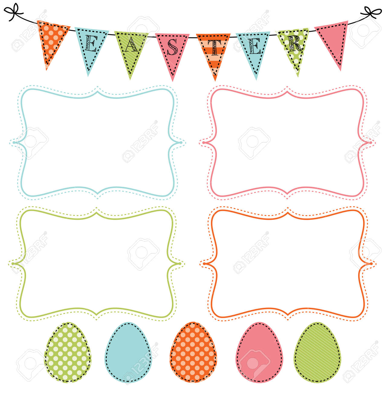 easter design template with four 4x6 frames for your events