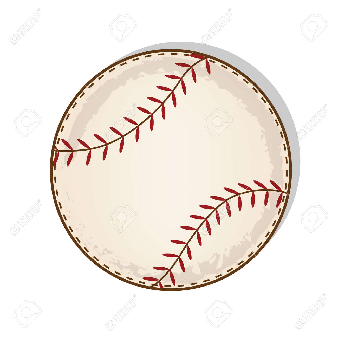 aged vintage baseball vector on a transparent background royalty
