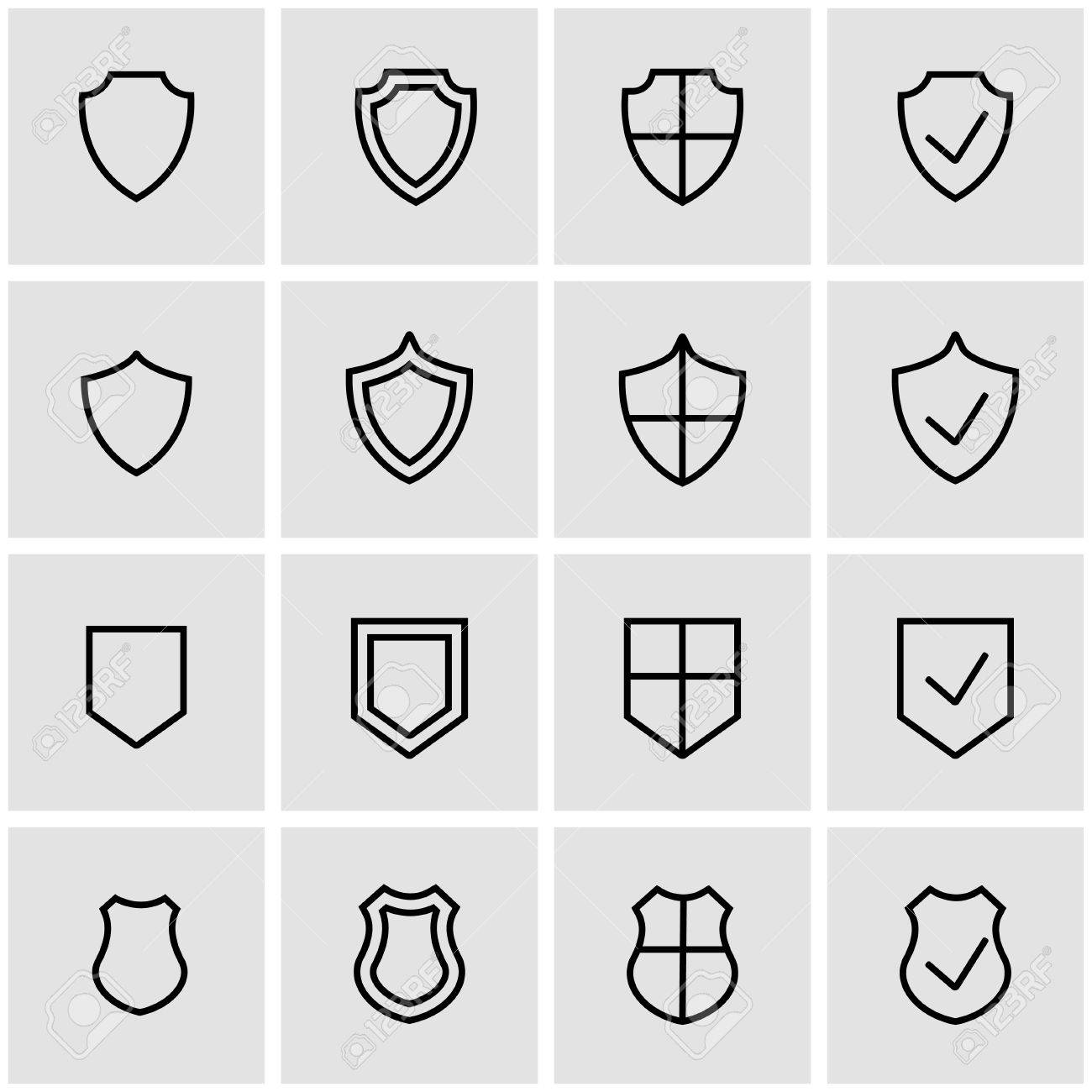 Vector line shield icon set. Shield Icon Object, Shield Icon Picture, Shield Icon Image - stock vector - 52074958 Vector line shield icon set. Shield Icon Object, Shield Icon Picture, Shield Icon Image - stock vector - 52074958