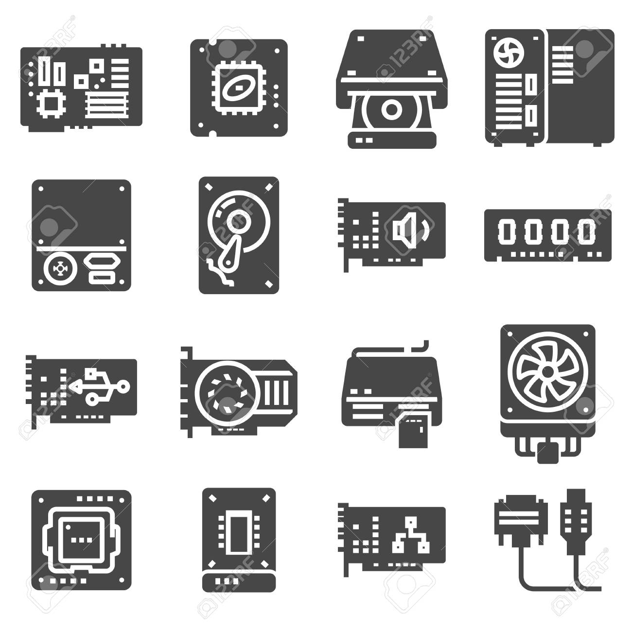 Computer components Vectors & Illustrations for Free Download