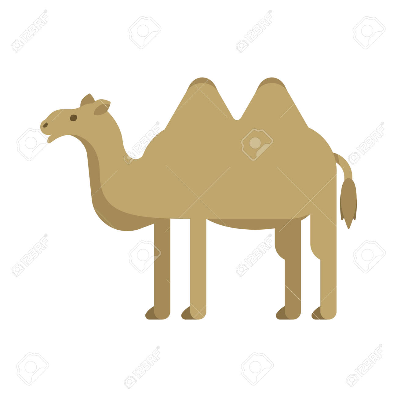 ラクダのベクトル フラット スタイルのイラスト Web のアイコン 白い背景上に分離 のイラスト素材 ベクタ Image