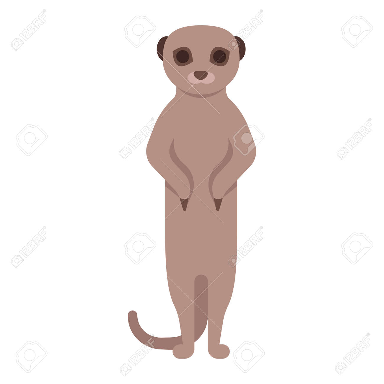 ミーアキャットのベクトル フラット スタイルのイラスト Web の ミーアキャットのベクトル フラット スタイルのイラスト Web の