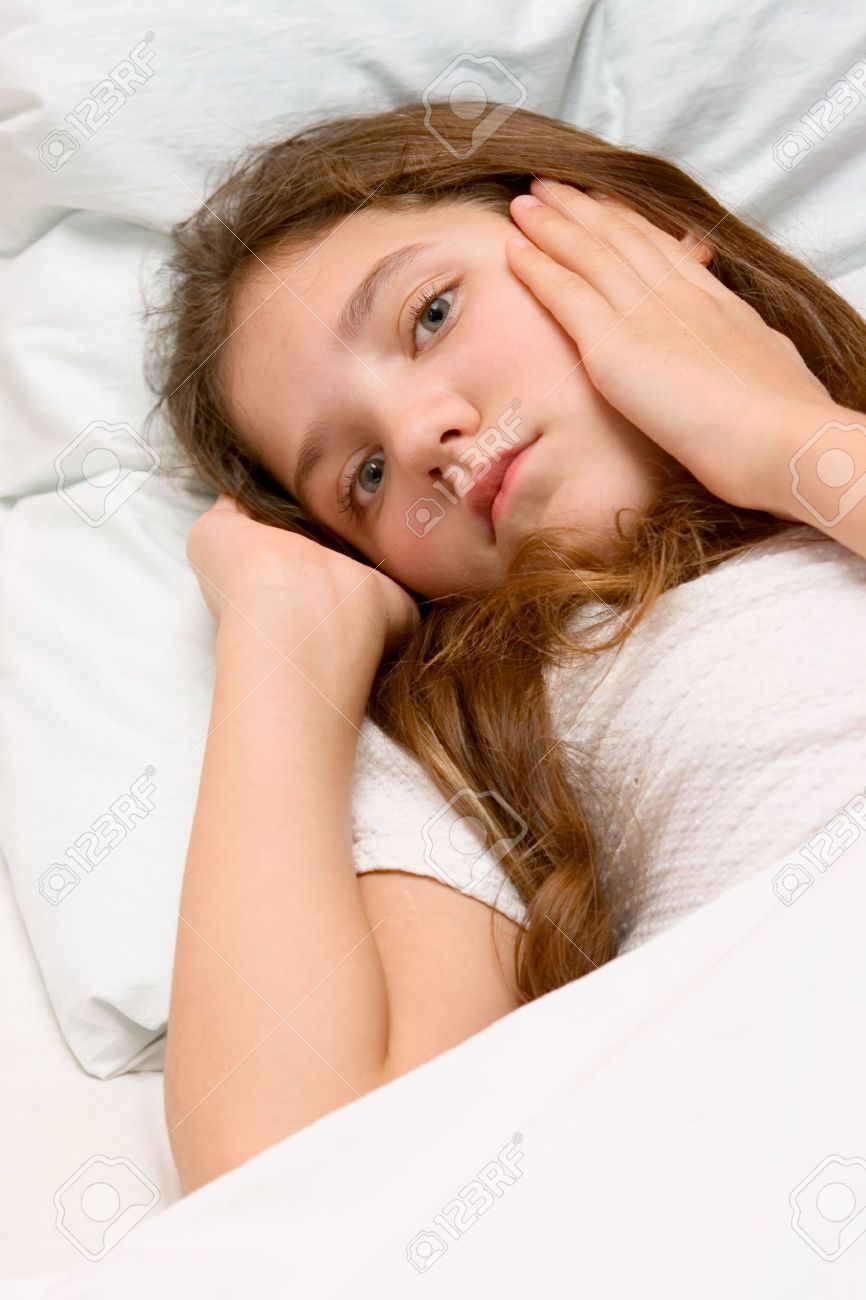 teen girl in bed Teen girl in bed