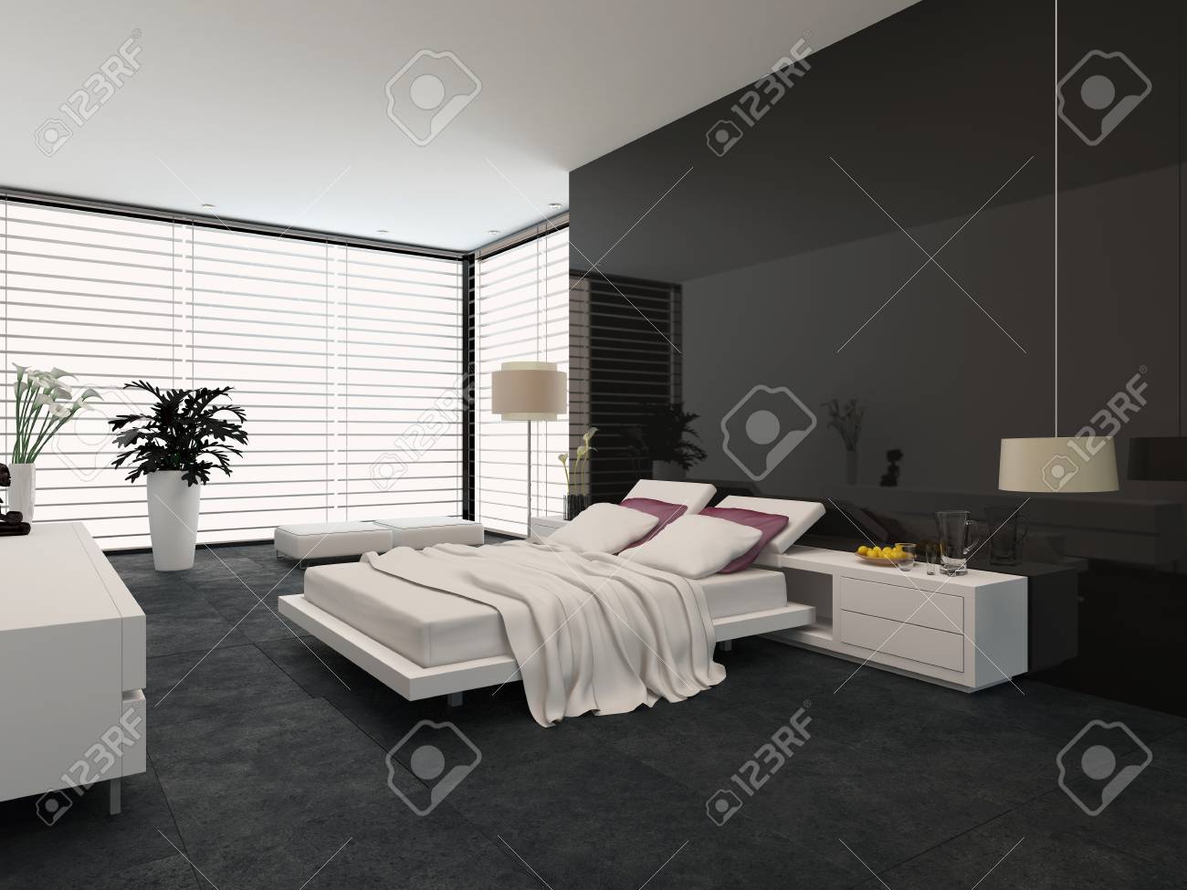 Spacious Modern Bedroom With An Adjustable Double Bed Large