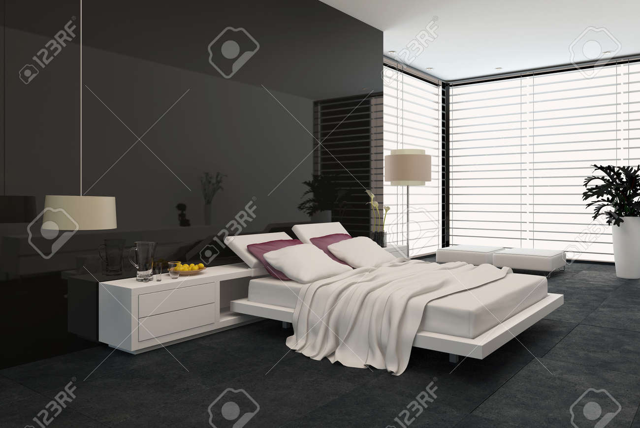 Spacious Modern Bedroom With An Adjustable Double Bed Large