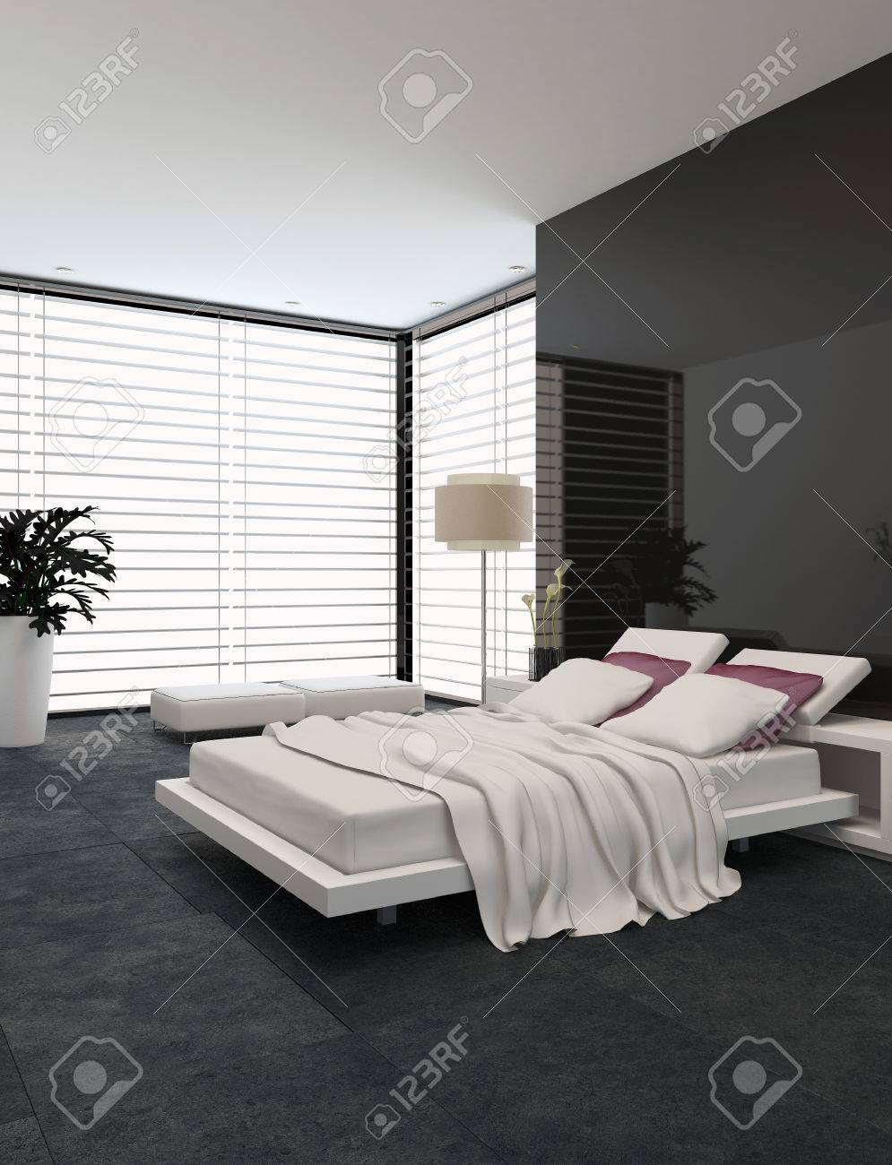 Spacious Modern Bedroom With An Adjustable Double Bed Large