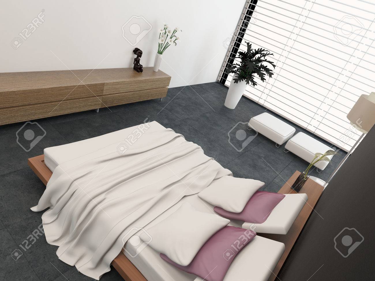 High Angle View Of An Adjustable Orthopaedic Bed In A Modern