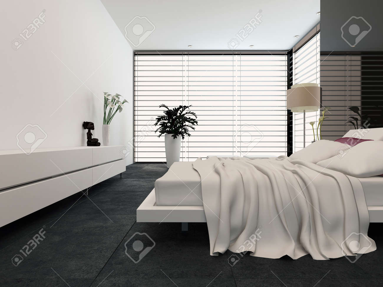 Spacious Modern Bedroom With An Adjustable Double Bed Large