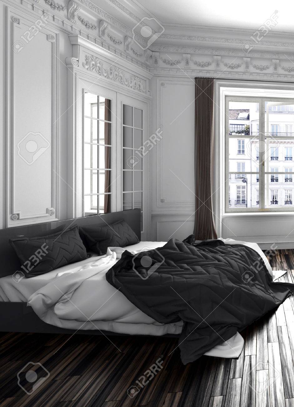 Classic White Living Room Interior With Architectural Cornice Classic White Living Room Interior With Architectural Cornice