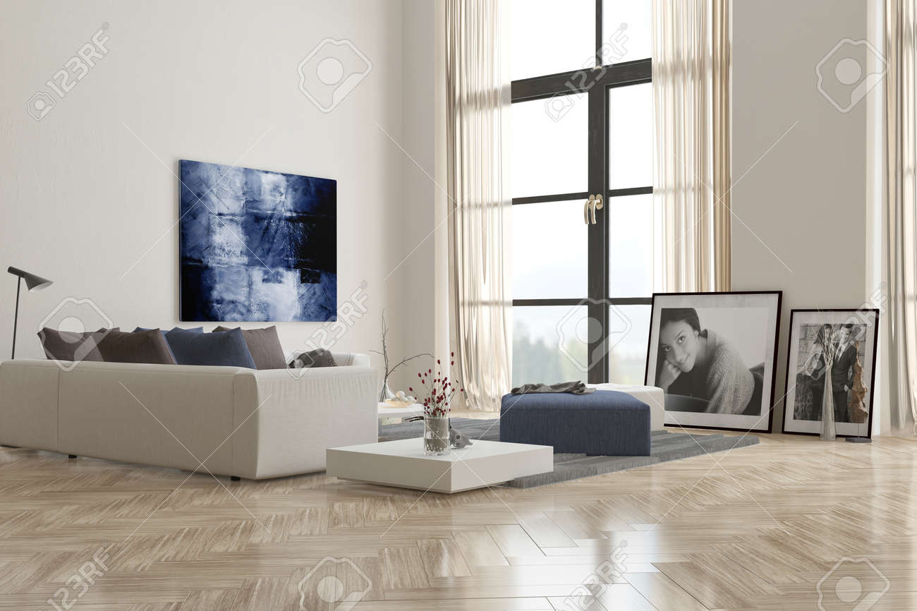 Vivre Intérieur De La Chambre Avec Un Plancher à Chevrons Parquet Et ... Vivre Intérieur De La Chambre Avec Un Plancher à Chevrons Parquet Et ...