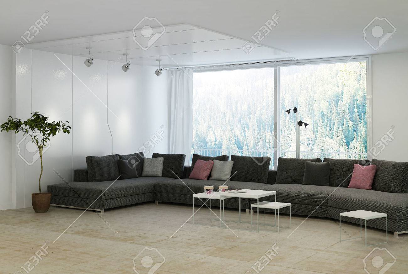 black couch with pillows
