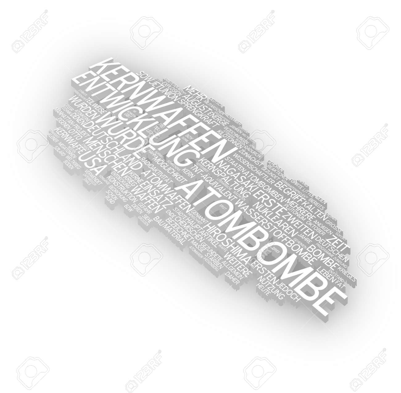 Word Cloud Of Atomic Bomb In German Language Stock Photo Picture And Royalty Free Image Image 32336263