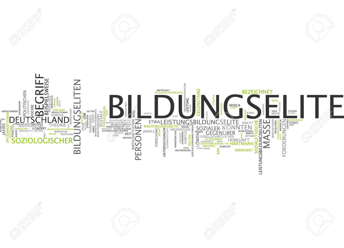 ドイツ語の言語の教育のエリートの単語の雲 の写真素材 画像素材 Image