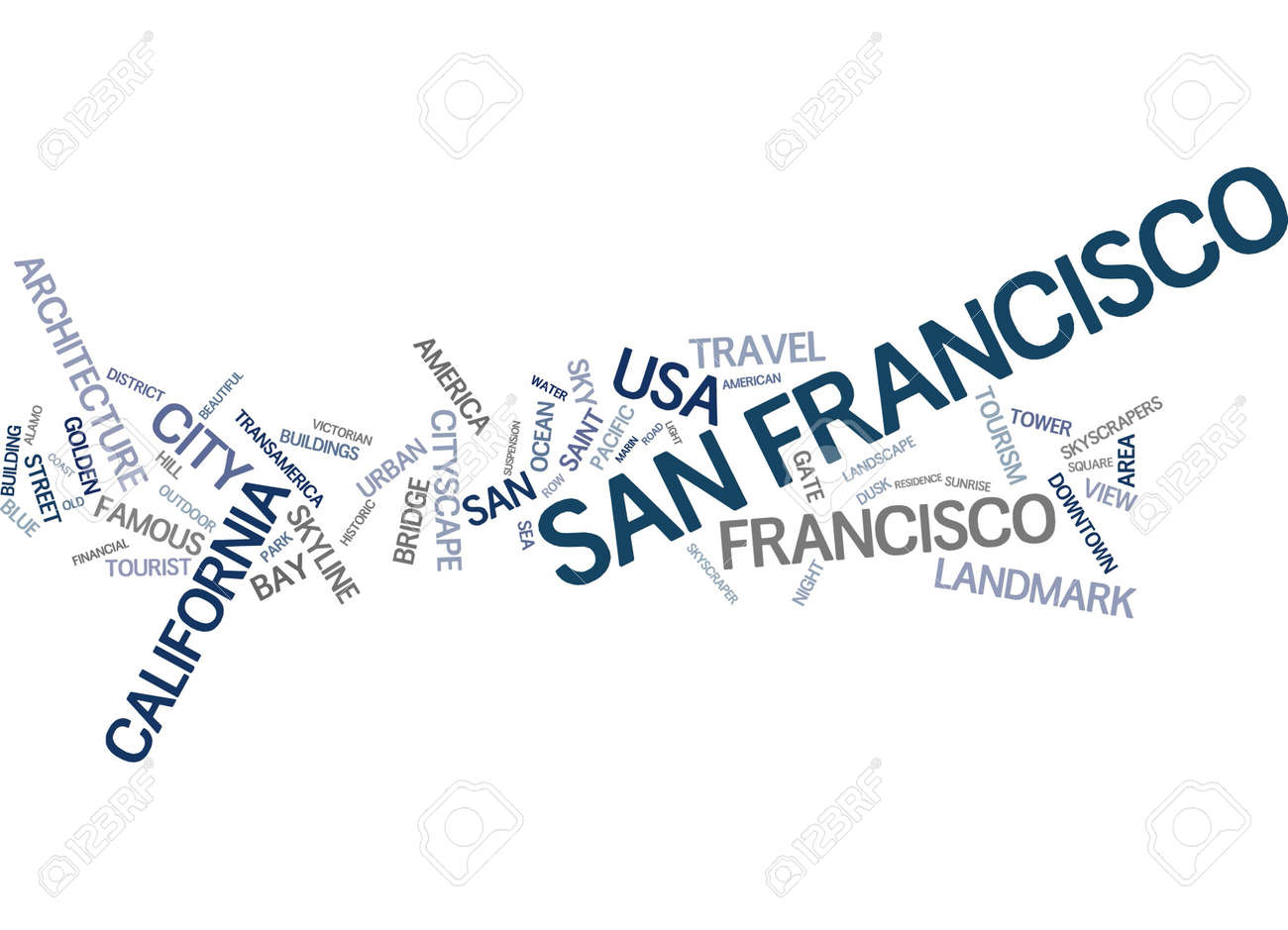 サンフランシスコの単語の雲 の写真素材 画像素材 Image