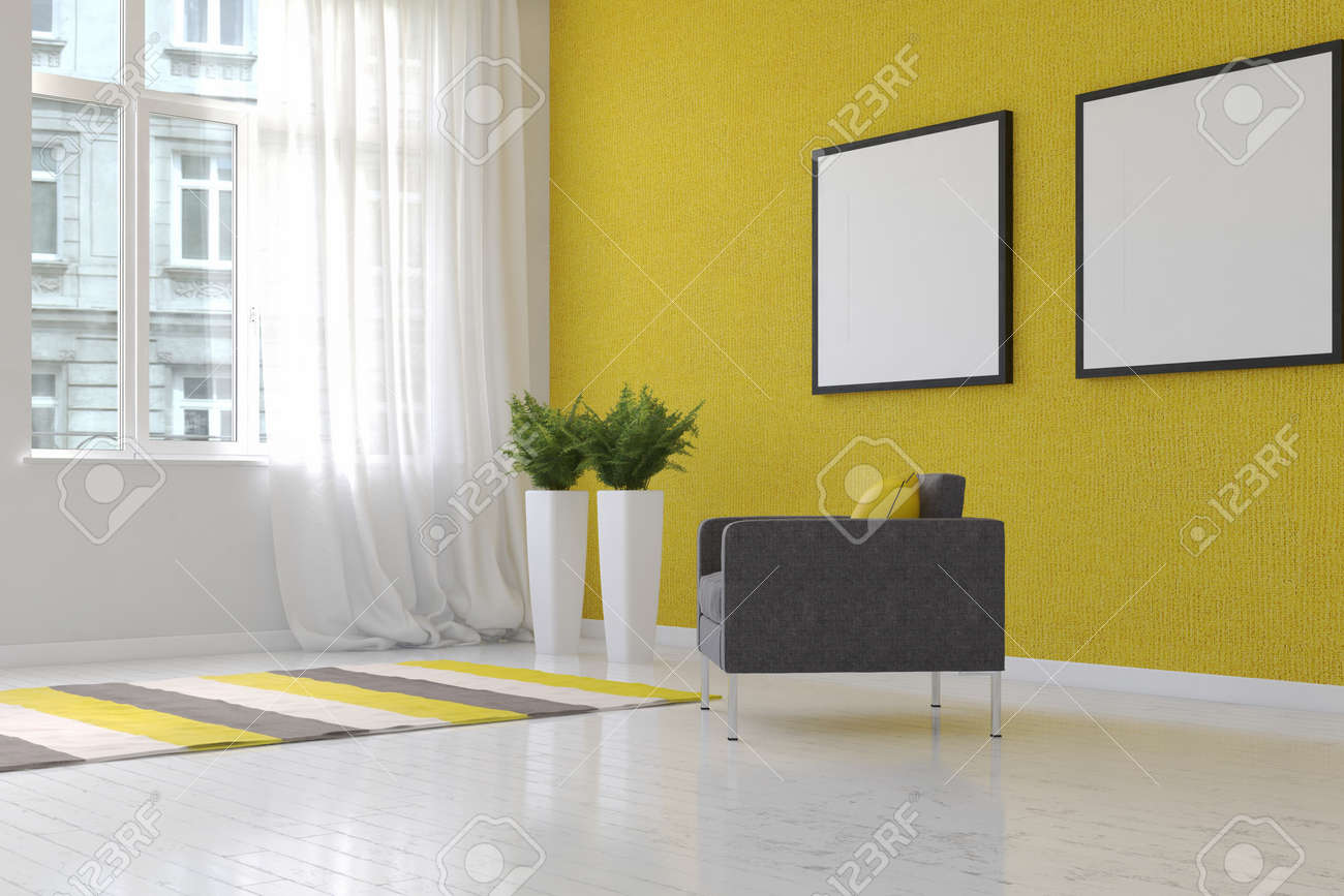 Scarica Gratis Images Rendu 3d De La Scene Aeree Salon Texture Papier Peint Jaune Deux dernière par