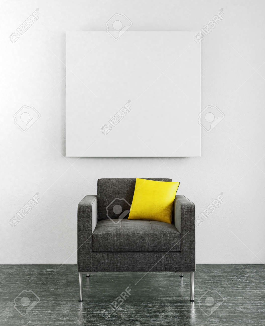 yellow lounge chair ottoman centered lounge chair with little yellow pillow and blank square frame hanging on wall 3d lounge chair with little yellow pillow and blank square yellow lounge chair ottoman centered lounge chair with little yellow pillow and blank square frame hanging on wall 3d lounge chair with little yellow pillow and blank square