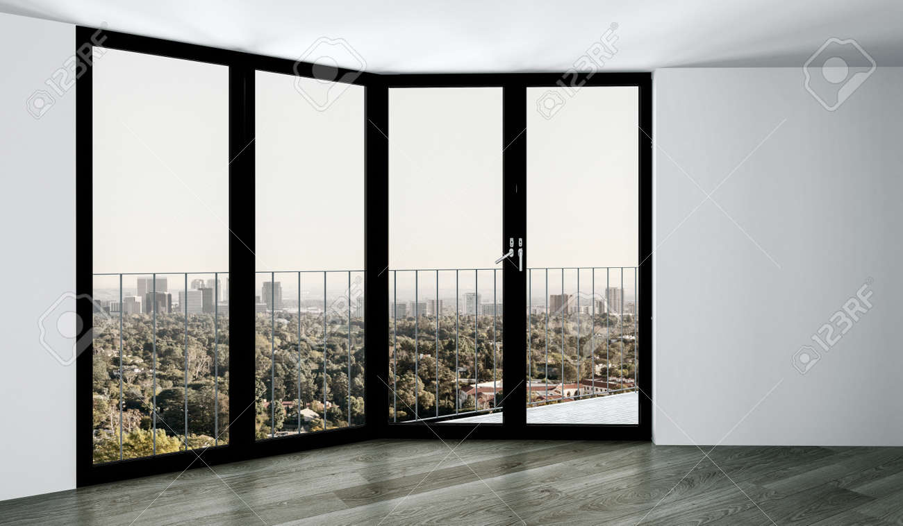 Concepto Urbano De Apartamentos Vacios En El Diseno Minimalista