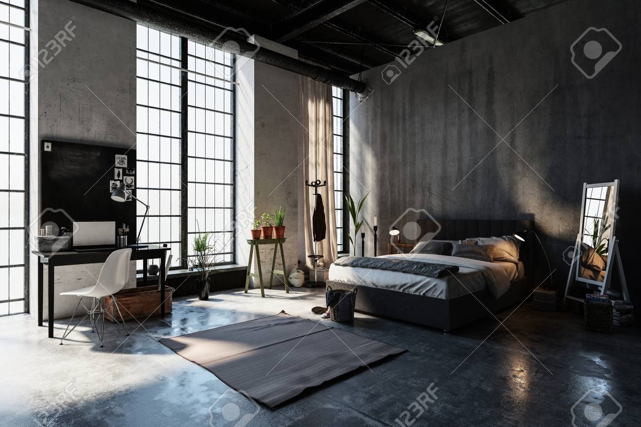 Large Spacious Bedroom In An Attic Conversion With Tall Floor