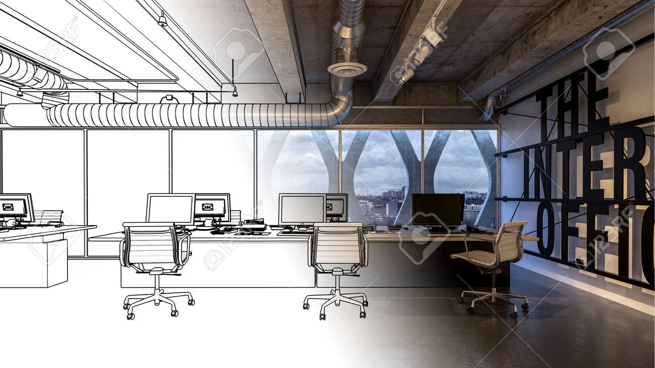 Interior Design Working Area Desktop Computer Stock Illustration 797525191  | Shutterstock, image size:1300x732