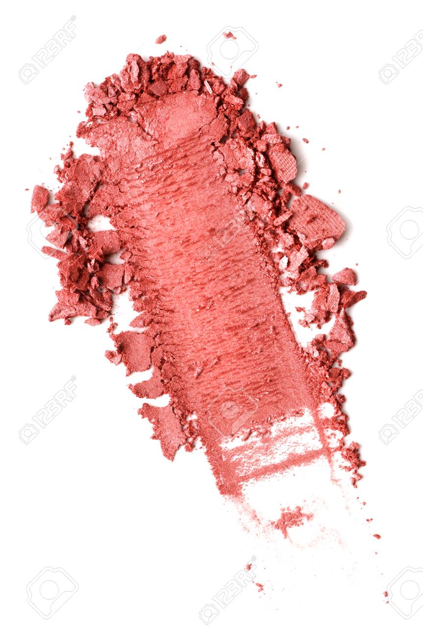 Crushed blusher isolated on white background - 88482547 Crushed blusher isolated on white background - 88482547
