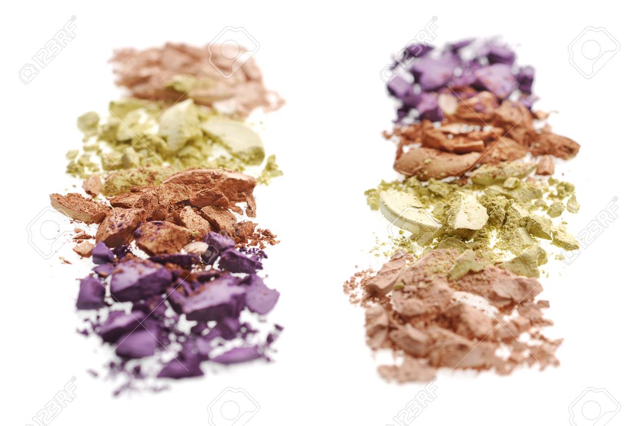 Eyeshadow crushed and mixed isolated on white background - 88482599 Eyeshadow crushed and mixed isolated on white background - 88482599