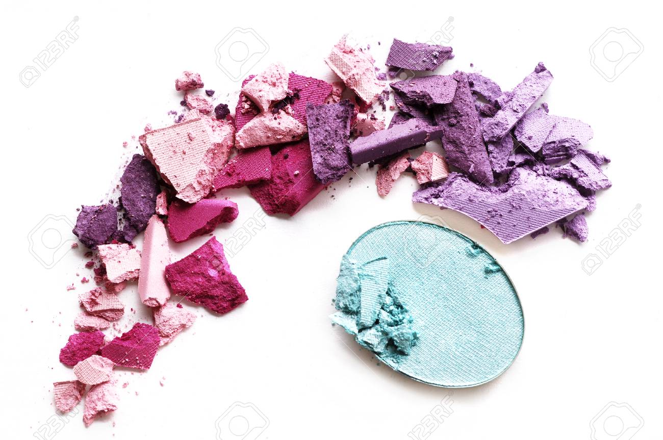 Eyeshadow pinck green crushed isolated on white background - 88482636 Eyeshadow pinck green crushed isolated on white background - 88482636
