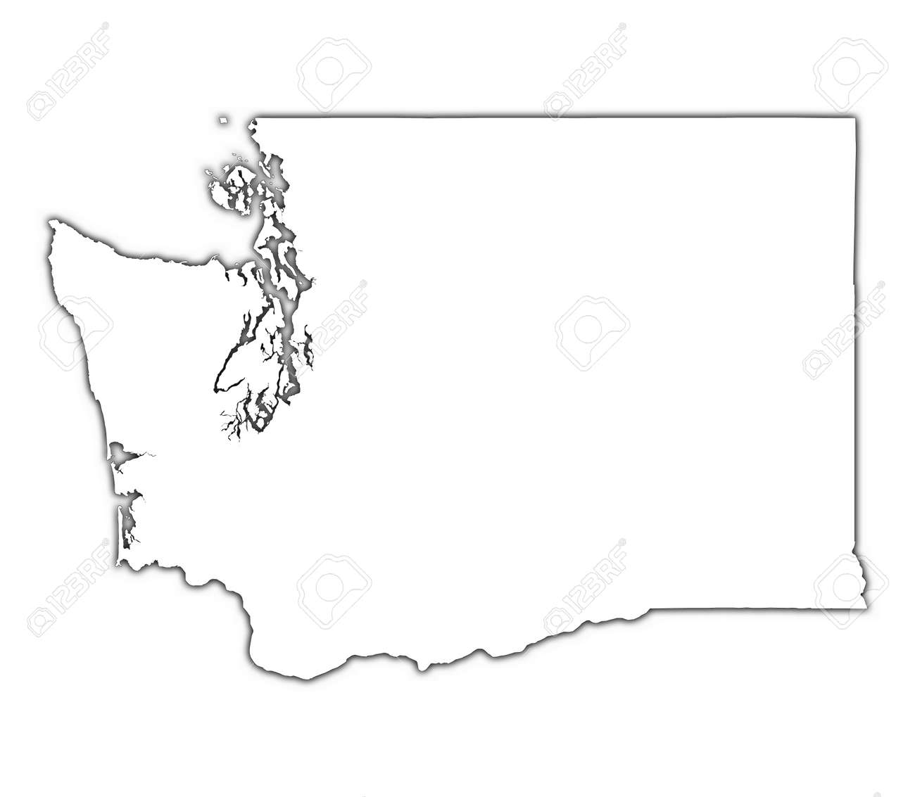 washington usa outline map