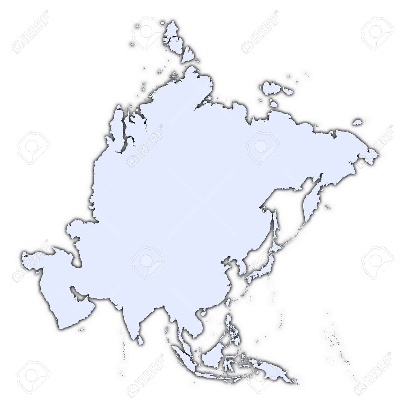 asia continent map