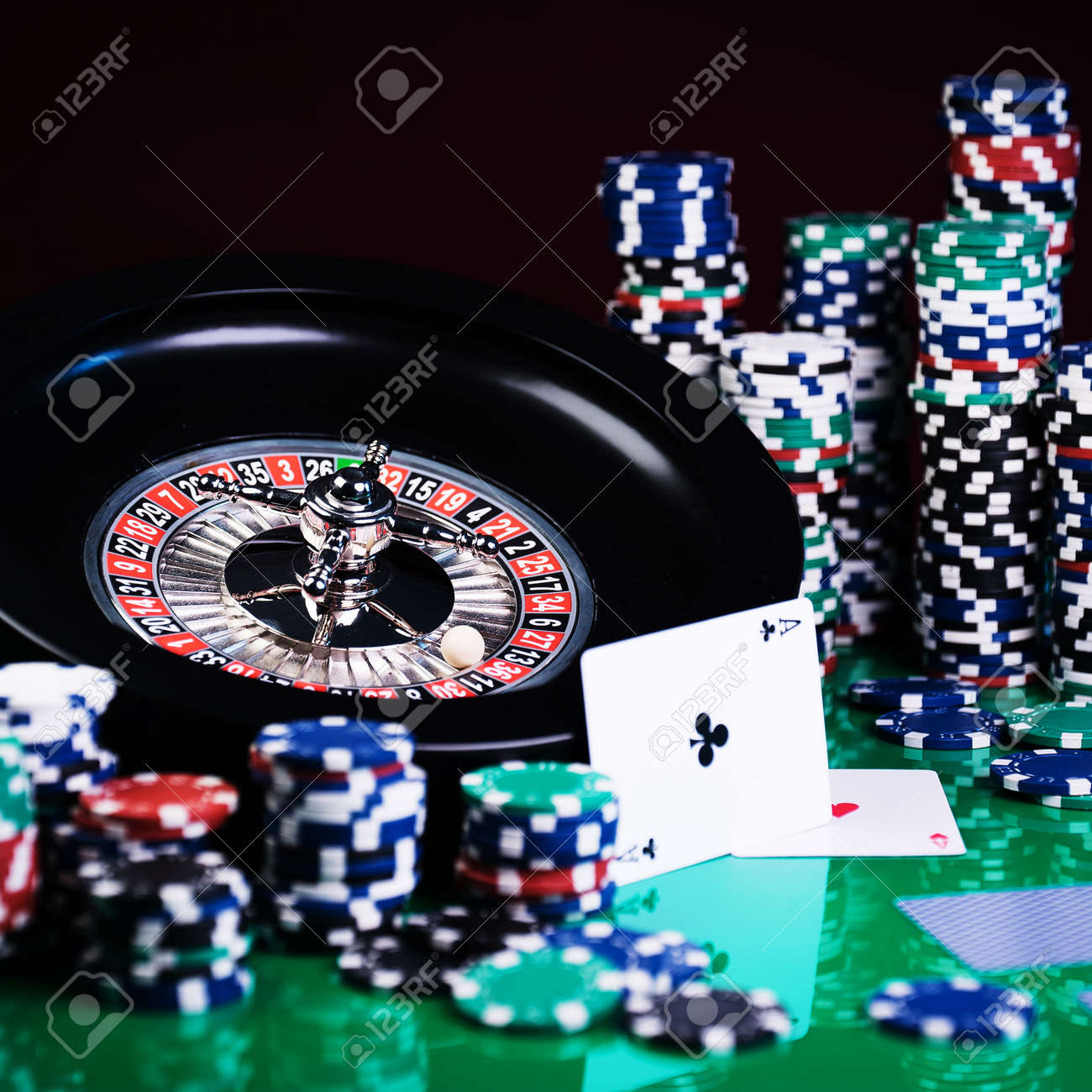 カジノ ルーレットのチップ画像 の写真素材 画像素材 Image