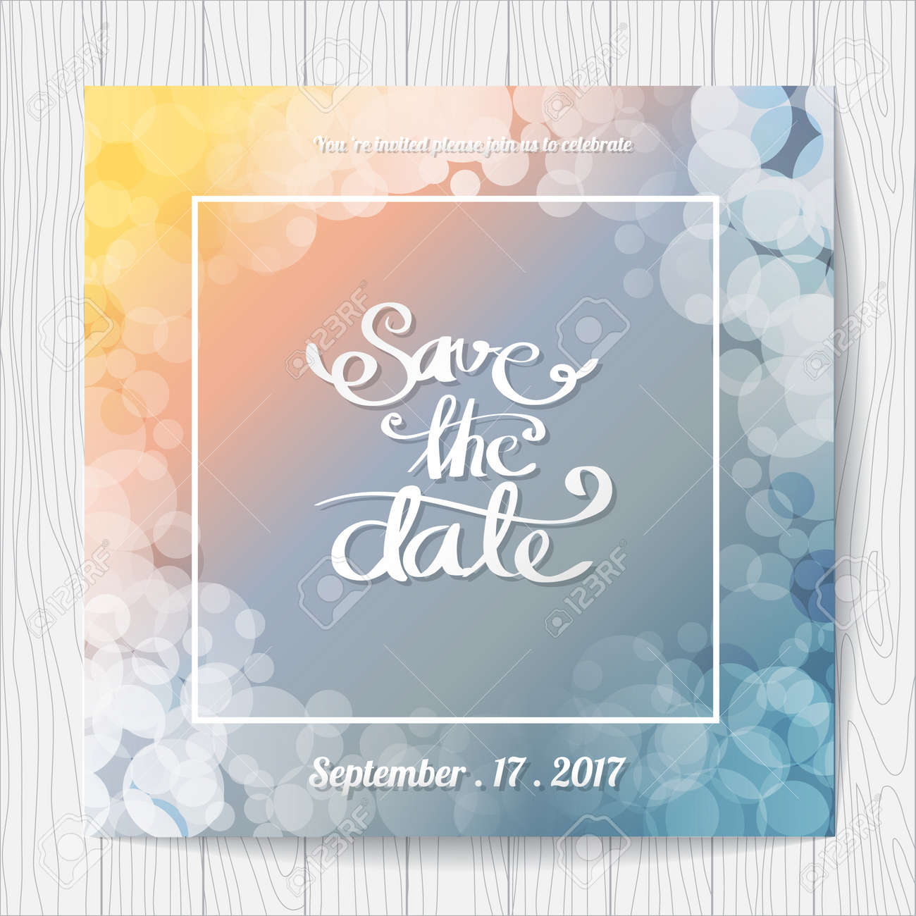 Wedding Invitation Card Templates Colorful Background Royalty Free Cliparts Vectors And Stock Illustration Image 75189913