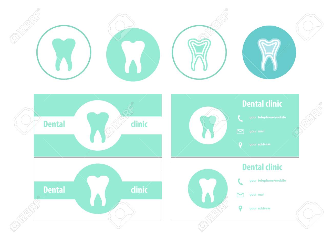 dental logos templates abstract vector teeth signs stock photo dental logos images