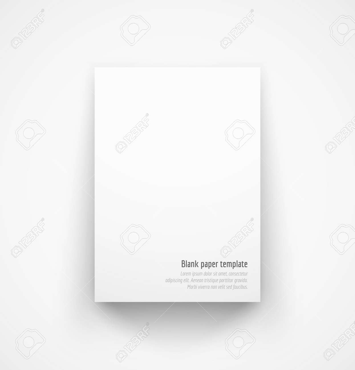 White paper template mock-up with drop shadow. Vector illustration - 42061854 White paper template mock-up with drop shadow. Vector illustration - 42061854