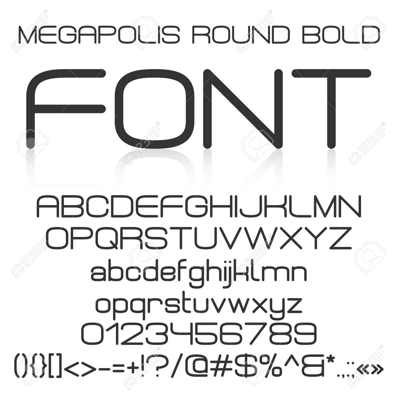 Trendy Modern Elegant Bold Font Alphabet With Upper Case And Trendy Modern Elegant Bold Font Alphabet With Upper Case And