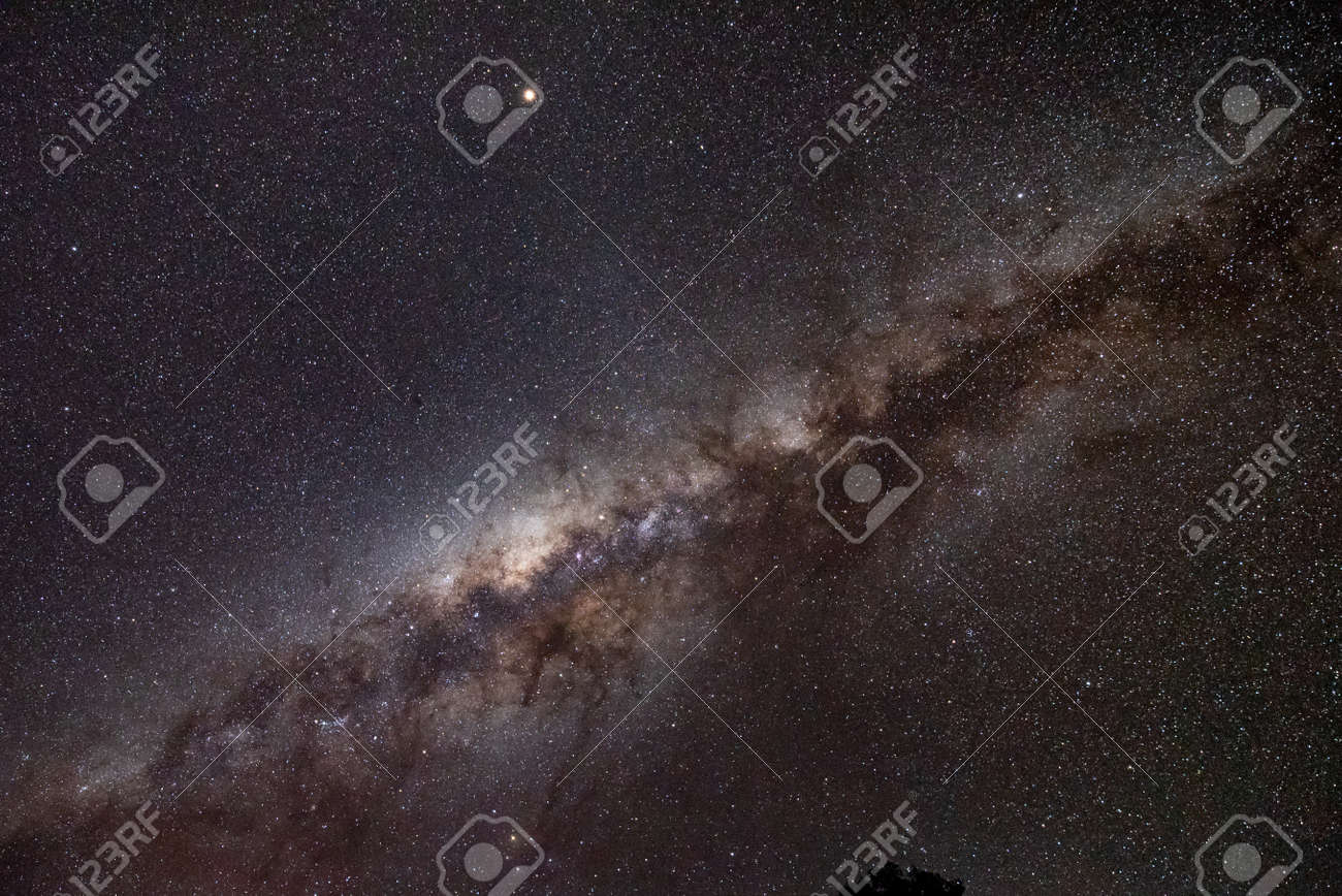 Milky Way In Clear Night Sky Milky Way Is The Galaxy That Contains