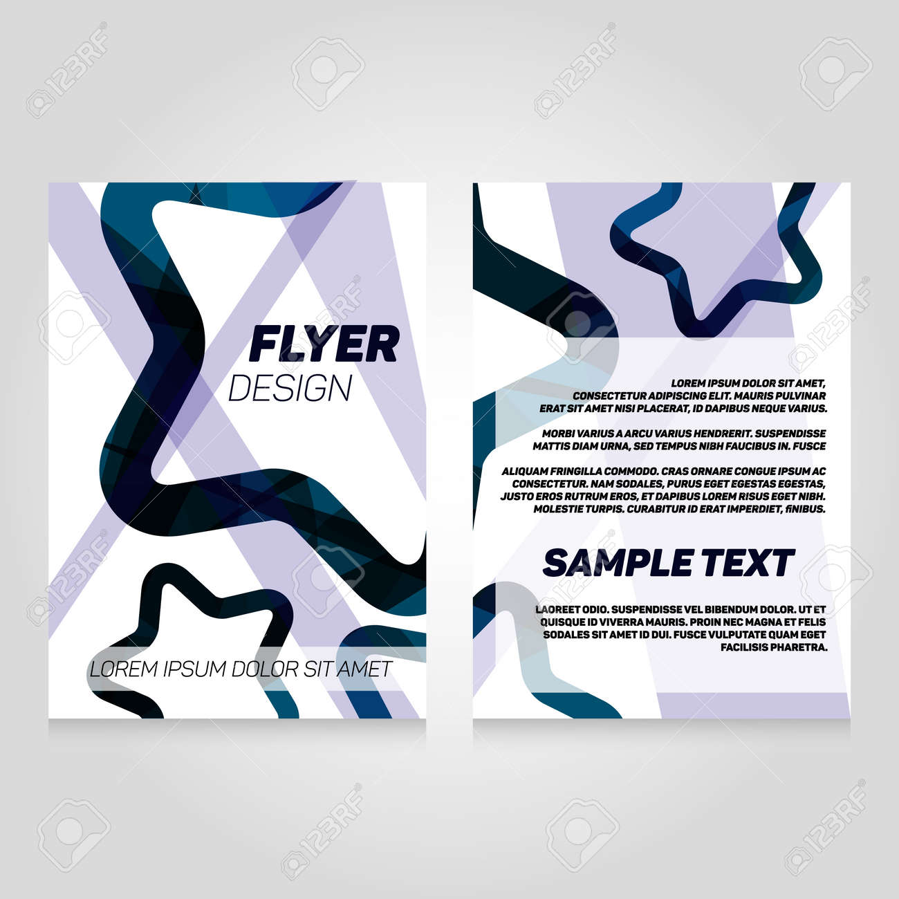 パンフレット チラシ デザイン テンプレートです コンサート ポスターのイラスト サイズのリーフレット表紙レイアウト のイラスト素材 ベクタ Image