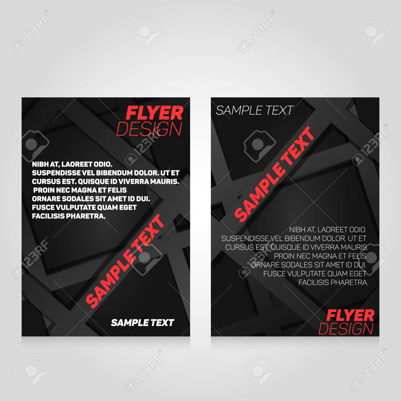 brochure flier design template concert poster illustration stock