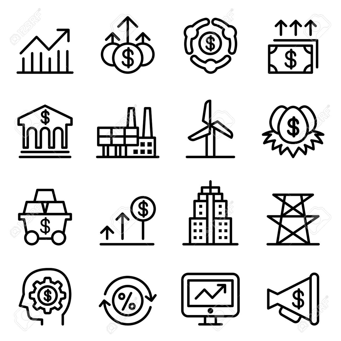 株式市場・証券取引所アイコンのイラスト素材・ベクター Image 67026202