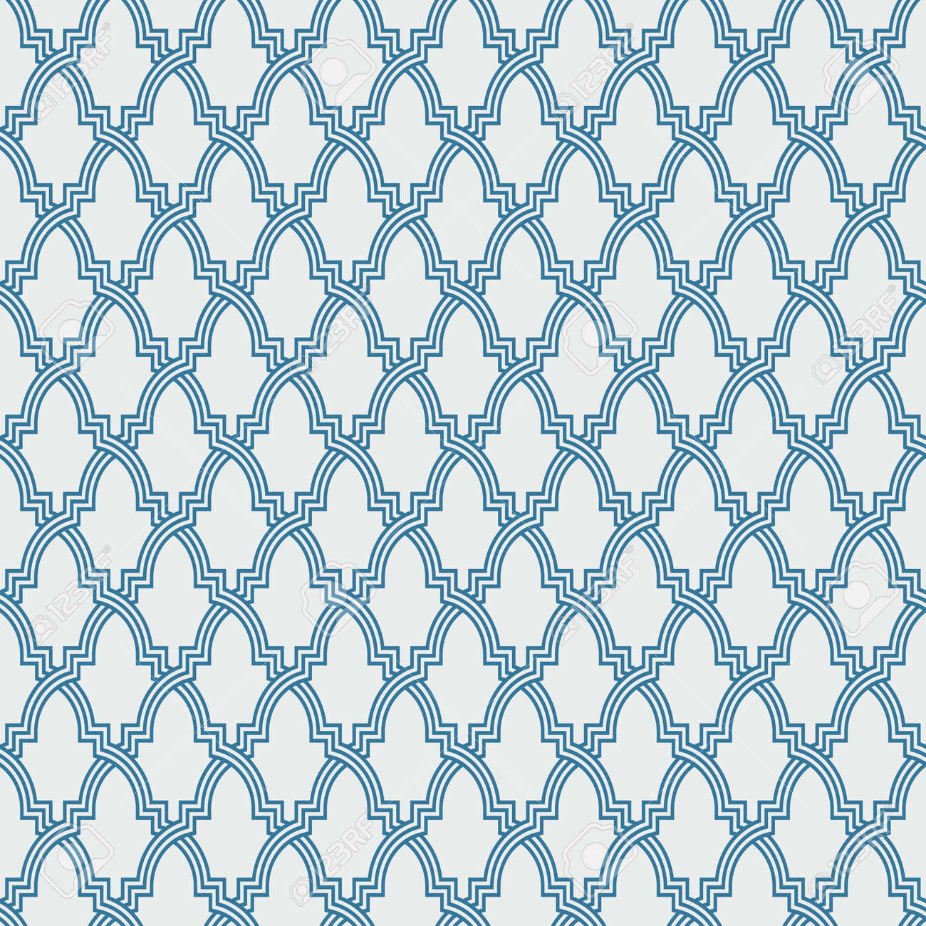 伝統的な東洋のアラビア語のパターンに基づいて 絡んだ現代のパターン シームレスなベクトルの背景 色を変更する簡単です 幾何学的な唐草模様 伝統的なイスラムのパターン のイラスト素材 ベクタ Image