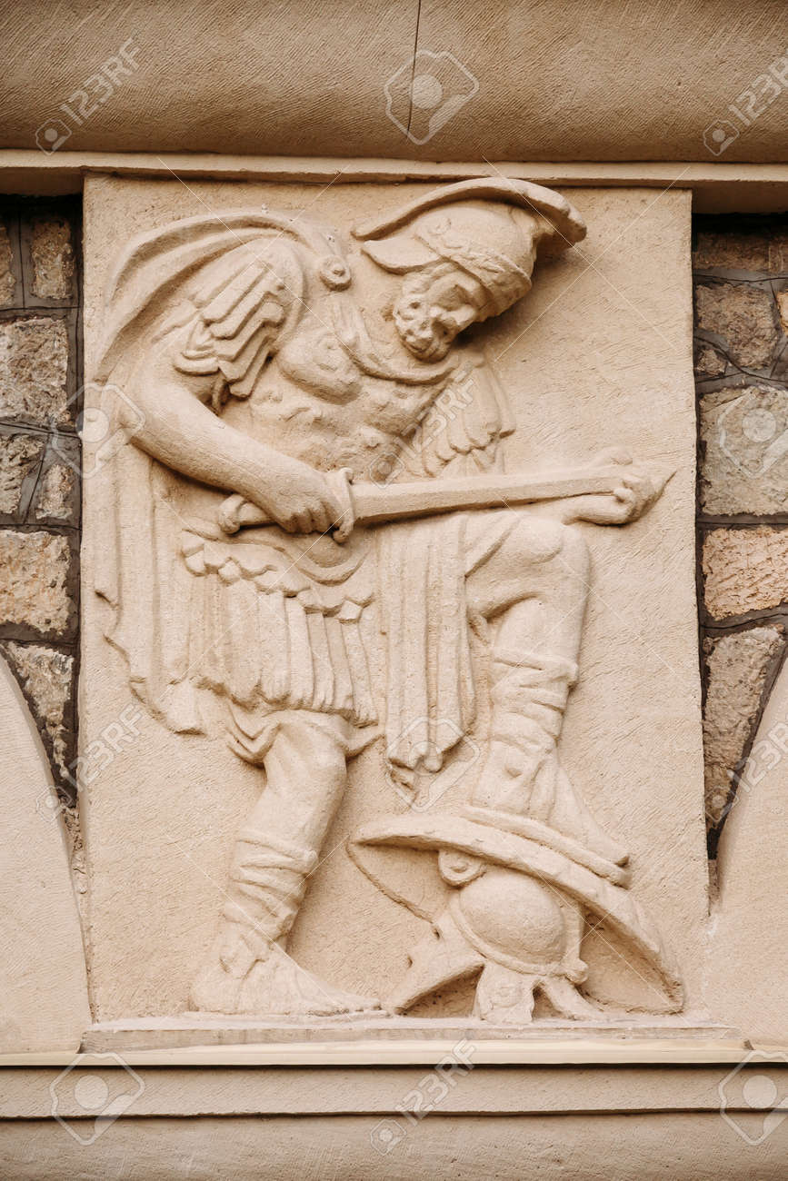 Stuc grecque stuc plâtre bas relief grand Grèce sculpture Greek image