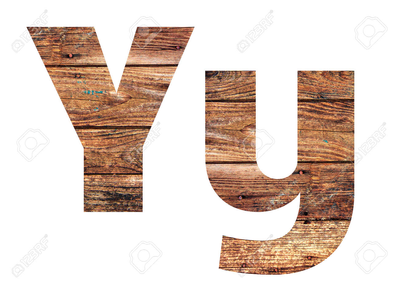 Wooden letters. Letter Y. English alphabet isolated on white background. - 167240131 Wooden letters. Letter Y. English alphabet isolated on white background. - 167240131