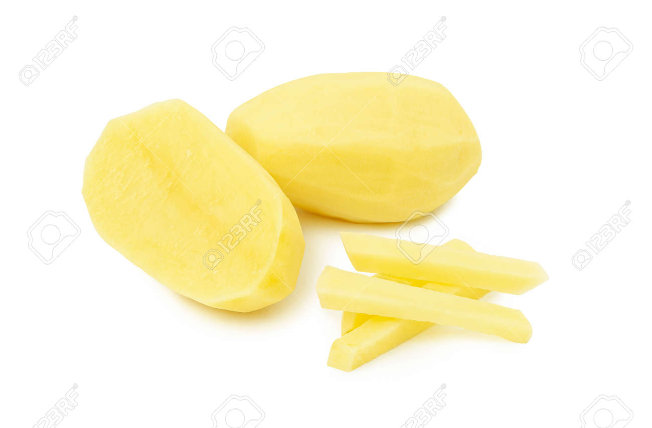 Raw peeled potato isolated on white background. - 167240300 Raw peeled potato isolated on white background. - 167240300