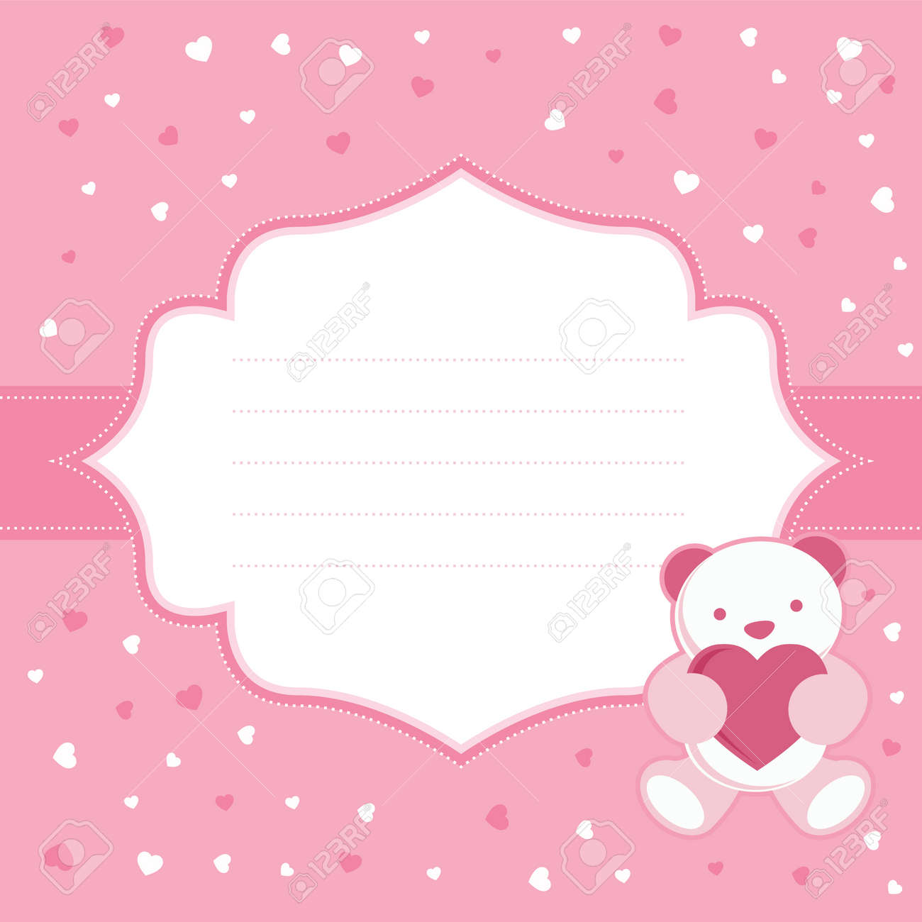 pink teddy bear for baby girl