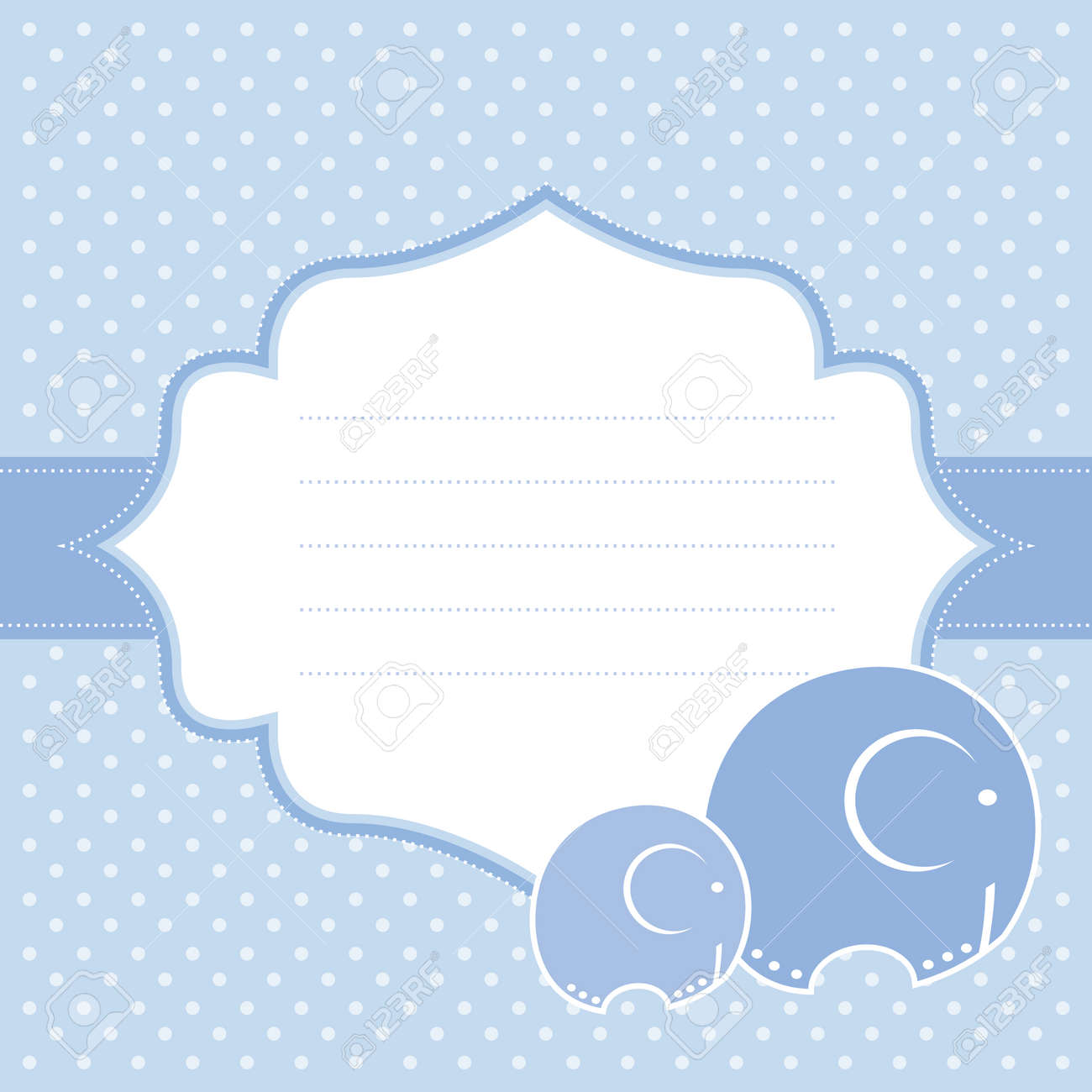 baby boy announcement card vector illustration royalty free cliparts