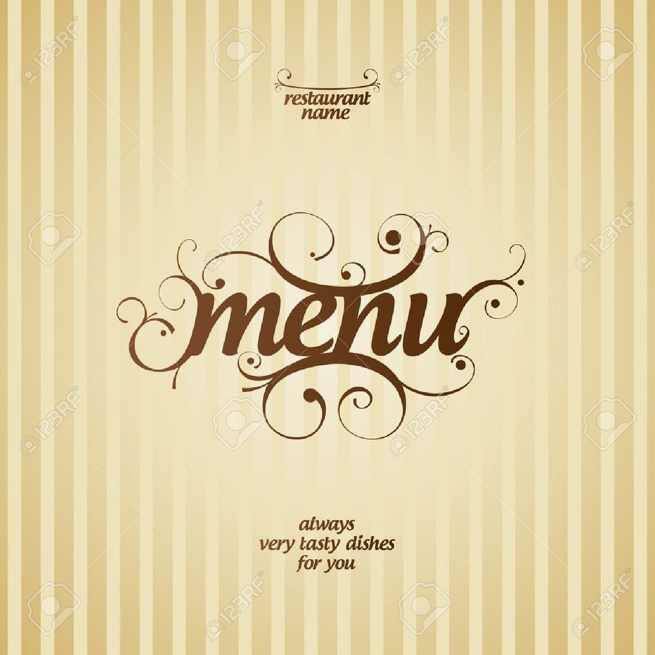 restaurant menu design blank
