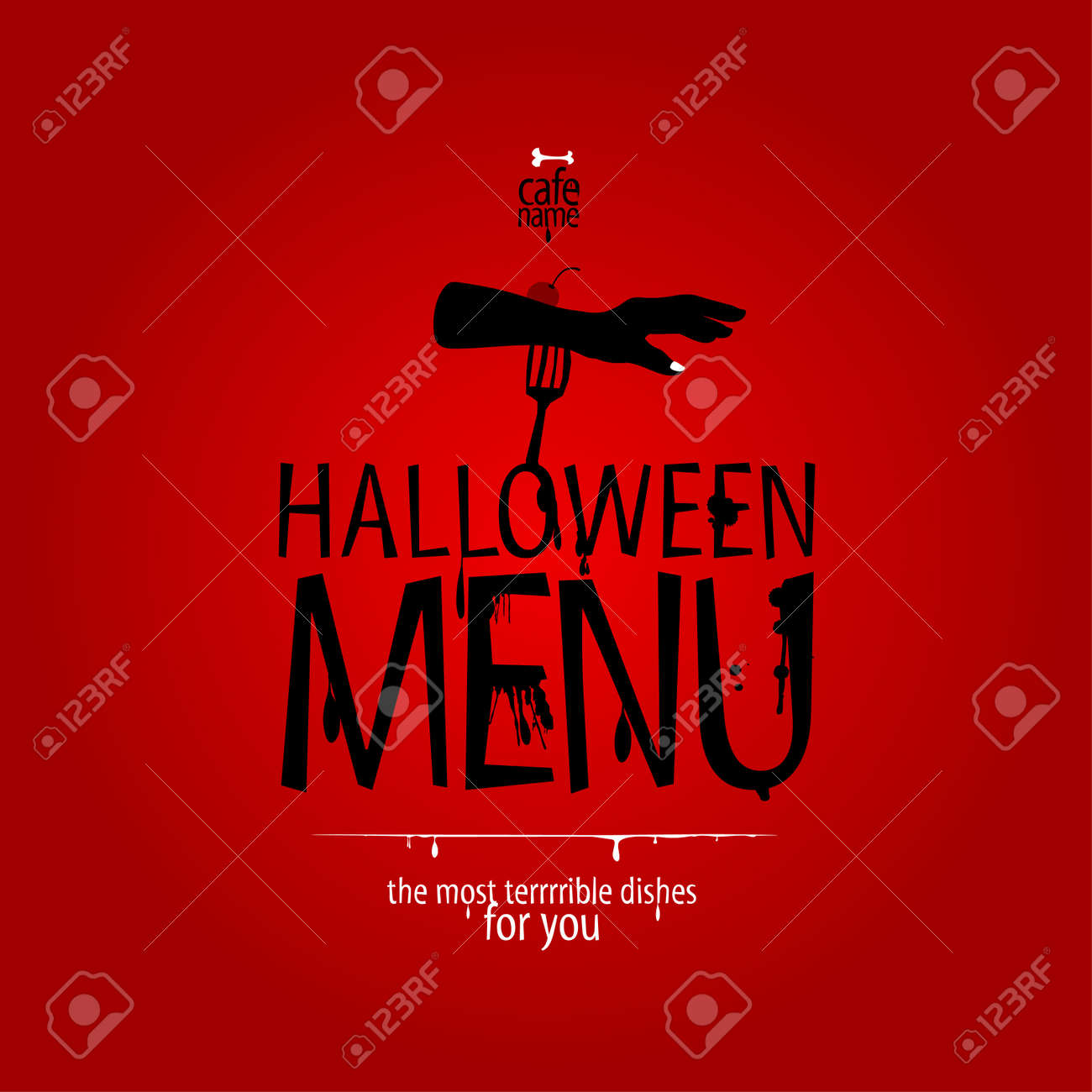 halloween menu card design